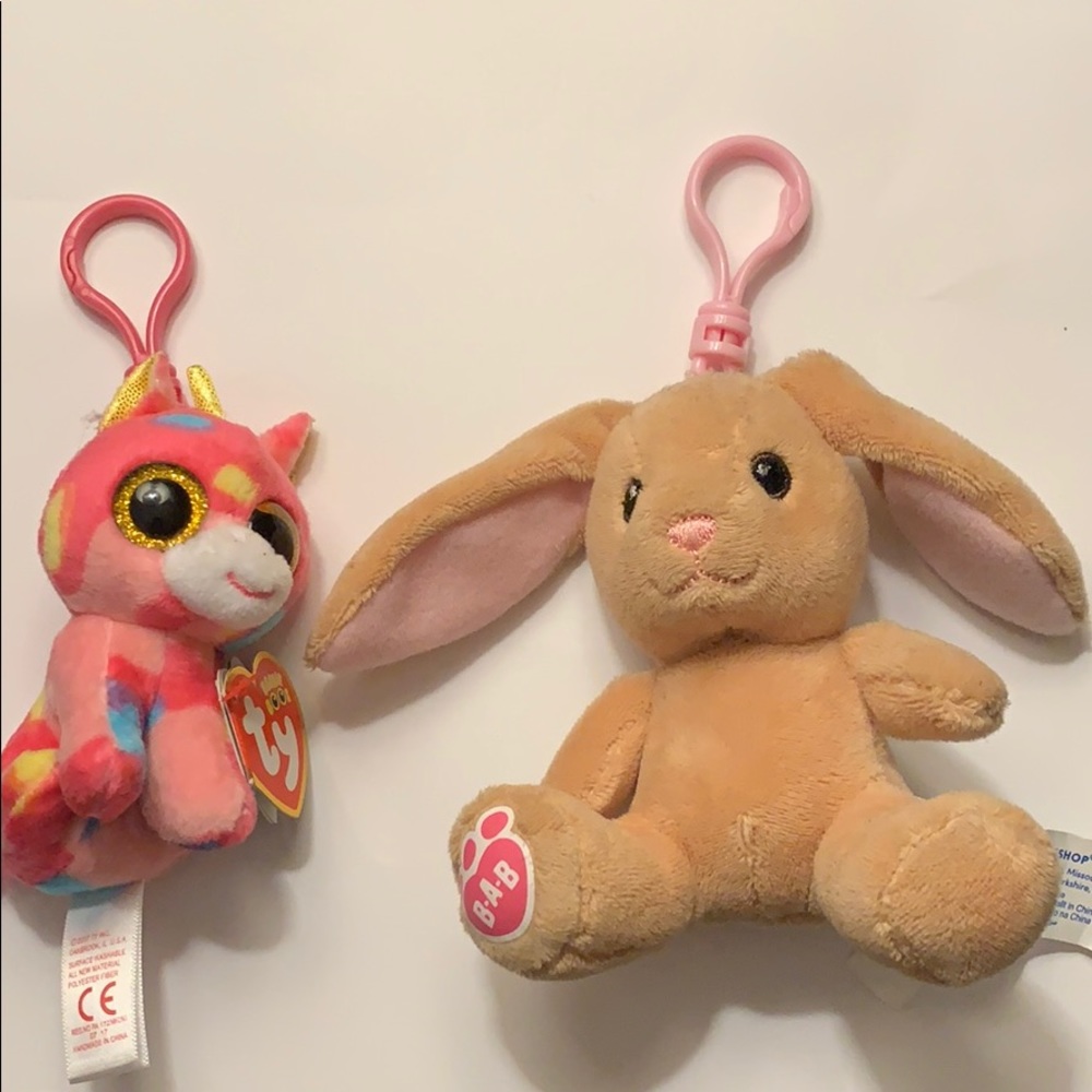 Build a Bear Bunny  | Unicorn Ty Beanie Key Chains